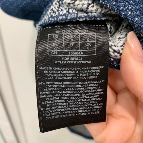 SOLD GUESS Indigo Cap-Sleeve Boucle Dress - Picture 13 of 15